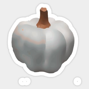 White Pumpkin 3-D Sticker